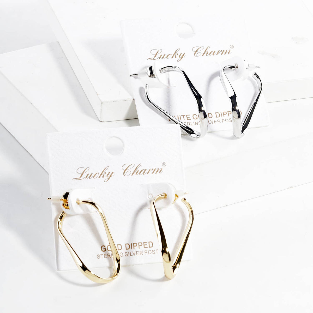 Twisted Geometric Hoop Earrings