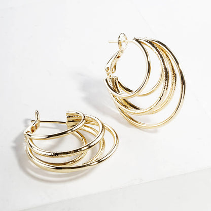 Multi-Strand Hoop Earrings