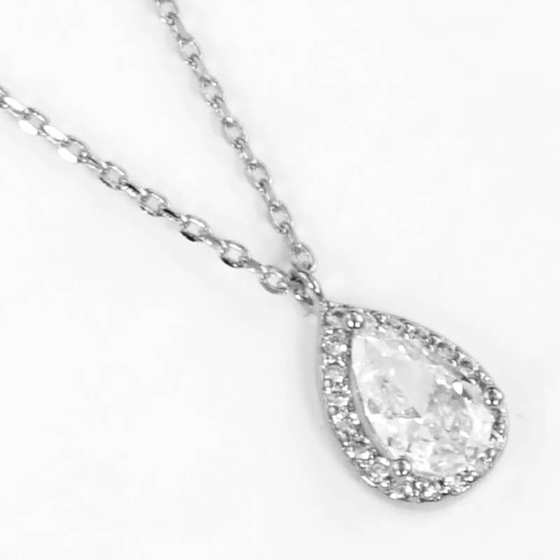 Bridesmaid Proposal Teardrop Pendant Necklace