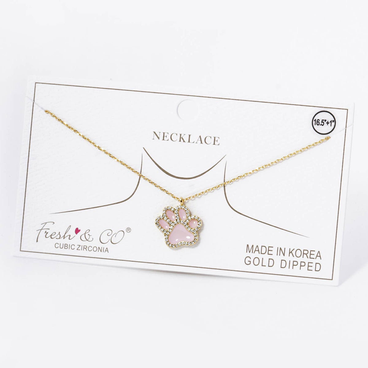 Game Day Enamel Paw Pendant Necklace.
