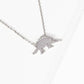 Gold Stegosaurus Dinosaur Necklace