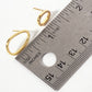 Minimalist Asymmetrical Organic Oval Stud Earrings
