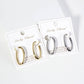 30mm Oval Hoop Earrings / 18K Gold Dipped