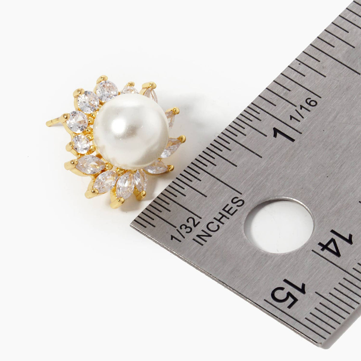 Freshwater Pearl Halo Stud Earrings