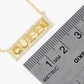 Gold Plated Queen Bar Necklace