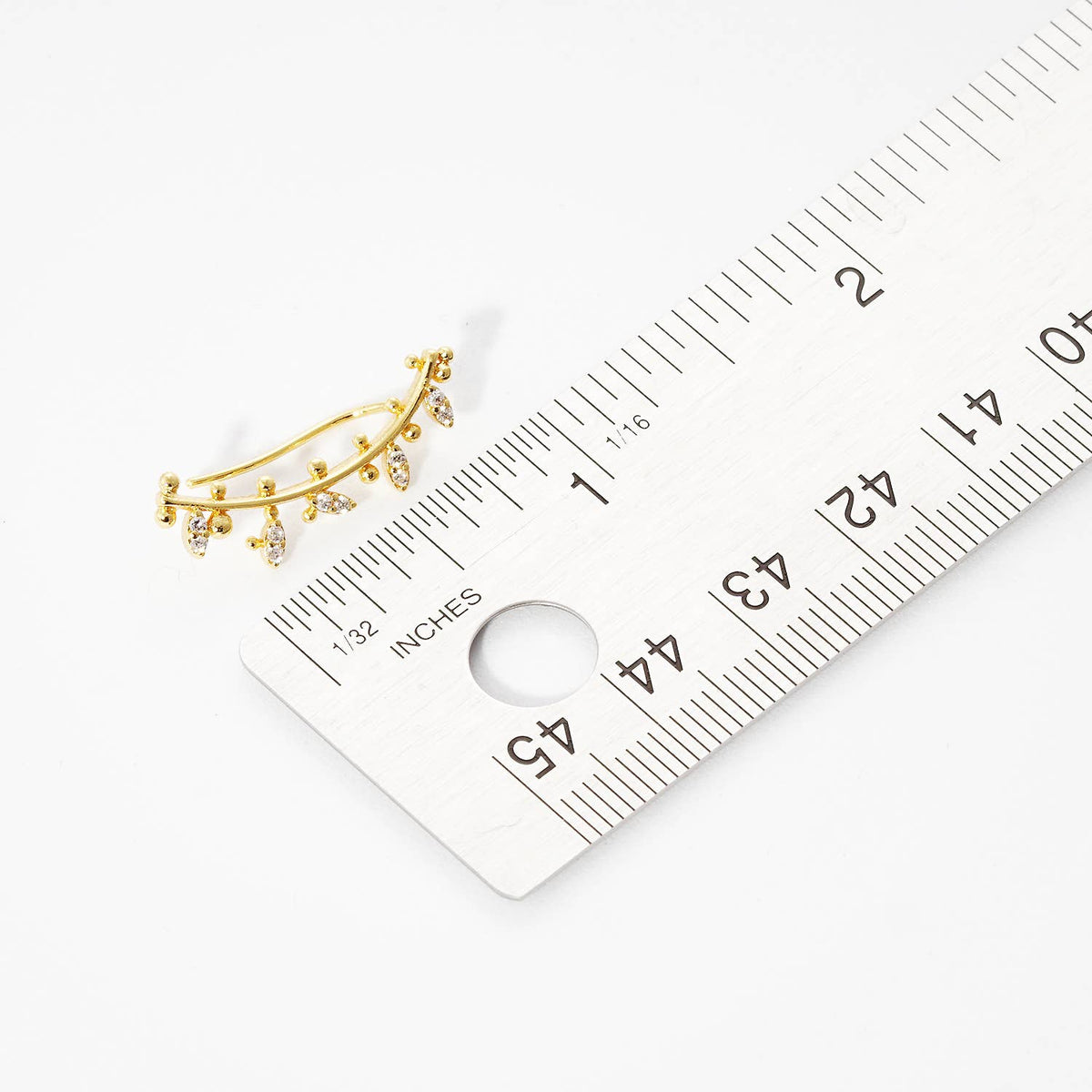 Cubic Zirconia Vine Ear Crawlers