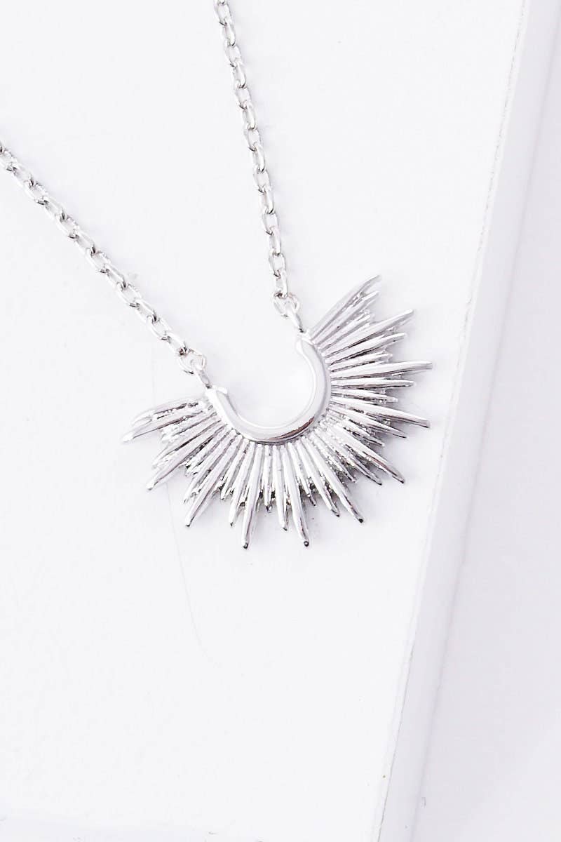 Gold Plated Half Starburst Necklace