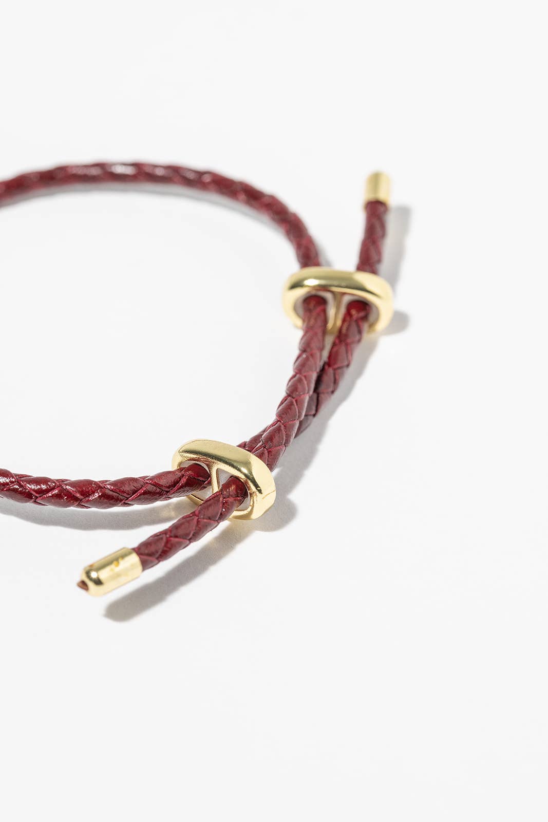 The Radiance Within Braided Leather & Gold Accent Bracelet
