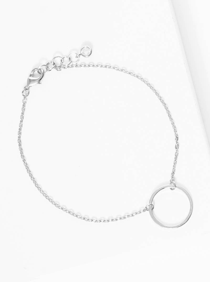 Minimalist Circular Charm Bracelet