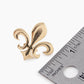 Gold Plated Chunky Bold Fleur De List Earrings