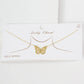 Gold Plated Dainty Butterfly Charm Necklace