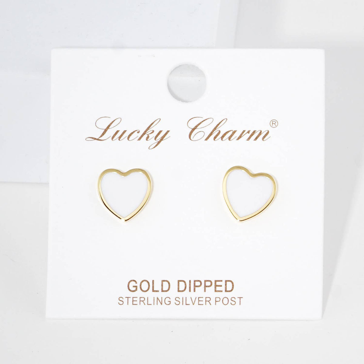 Gold Plated Multicolor Heart Earrings