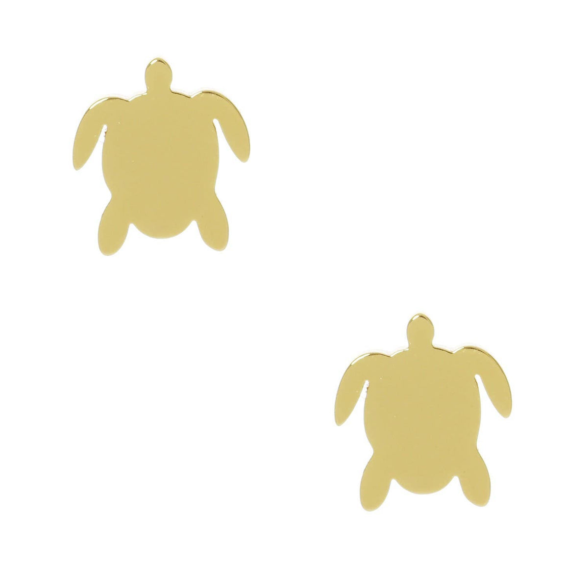 Gold Plated Turtle Stud Earrings