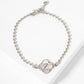Dainty Gold Dipped Initial Clover Bracelet