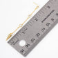 8K-Gold-Dipped Station Chain Drop Earrings with Spike Accent