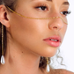 Satellite-Style Pave-Set Cubic-Zirconia Butterfly Face-Chain