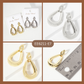 Polished Brass Cutout Double Teardrop Dangle Earrings