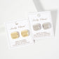 Polished Brass 16mm Square-Shaped Stud Earrings