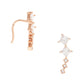 Geometric Cubic Zirconia Ear Crawlers