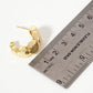 Polished Brass Graduated Ball-Shaped Hoop Earrings