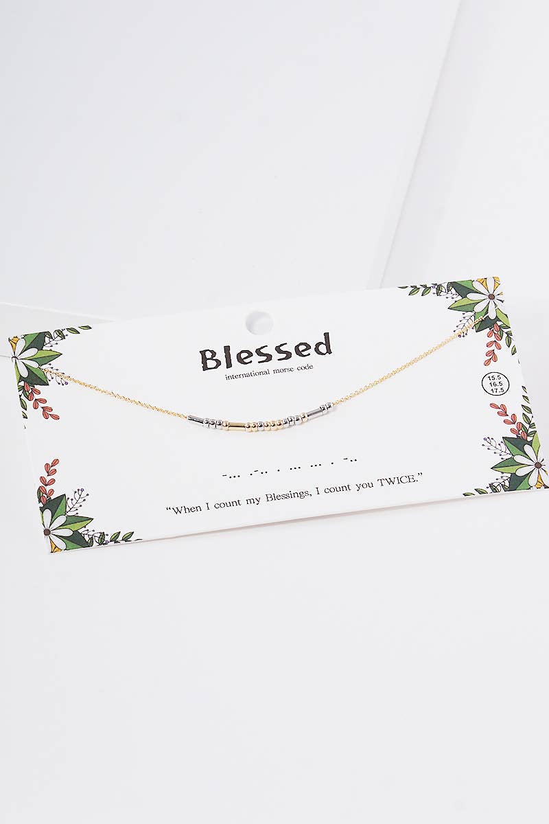 Gold Plated Morse Code Necklace