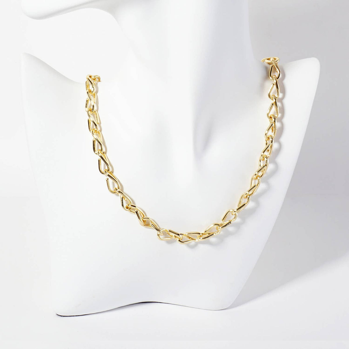 Polished Brass Chain Necklace