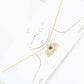 Gold Blue Evil Eye Starburst Necklace