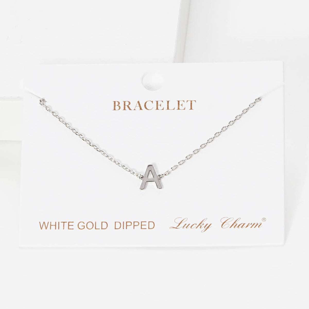 Gold Plated Initial Letter Bracelet
