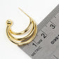 Triple Strand Hoop Earrings
