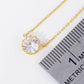 Minimalist Round Solitaire CZ Pendant Necklace