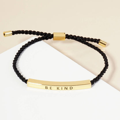 Inspirational Messages "Be Kind" Tube Bar Bracelet