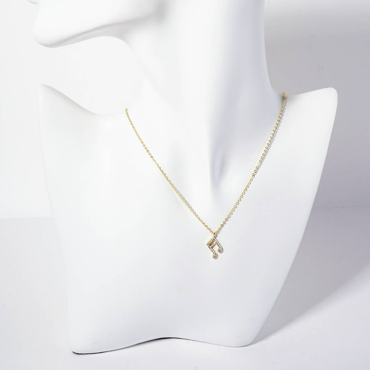 Musical-Note Pendant 18K-Gold-Dipped Necklace