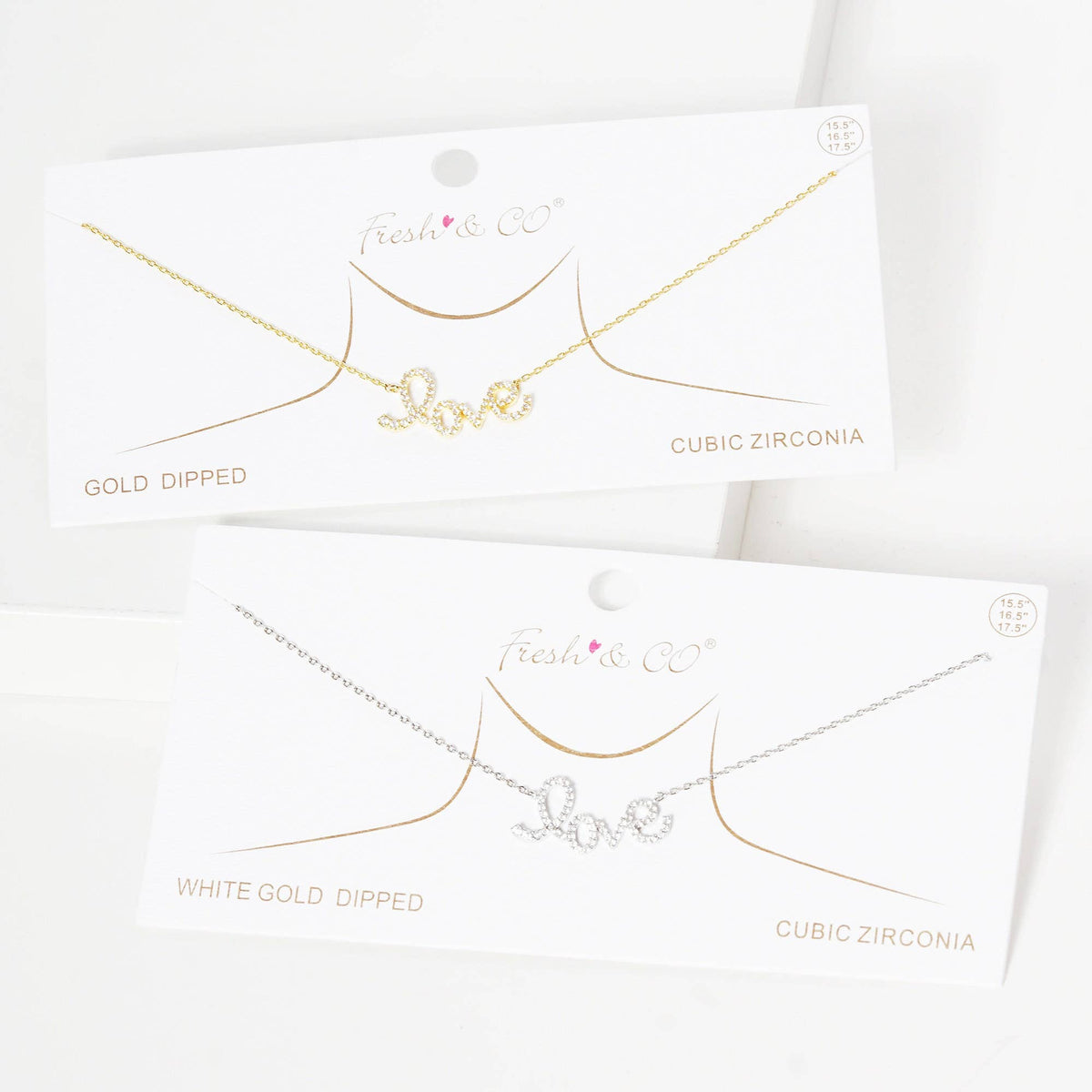 Gold Plated Cursive Love Necklace