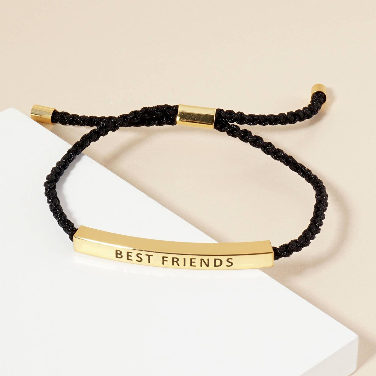 Inspirational Messages "Best Friends" Tube Bar Bracelet