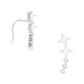Geometric Cubic Zirconia Ear Crawlers