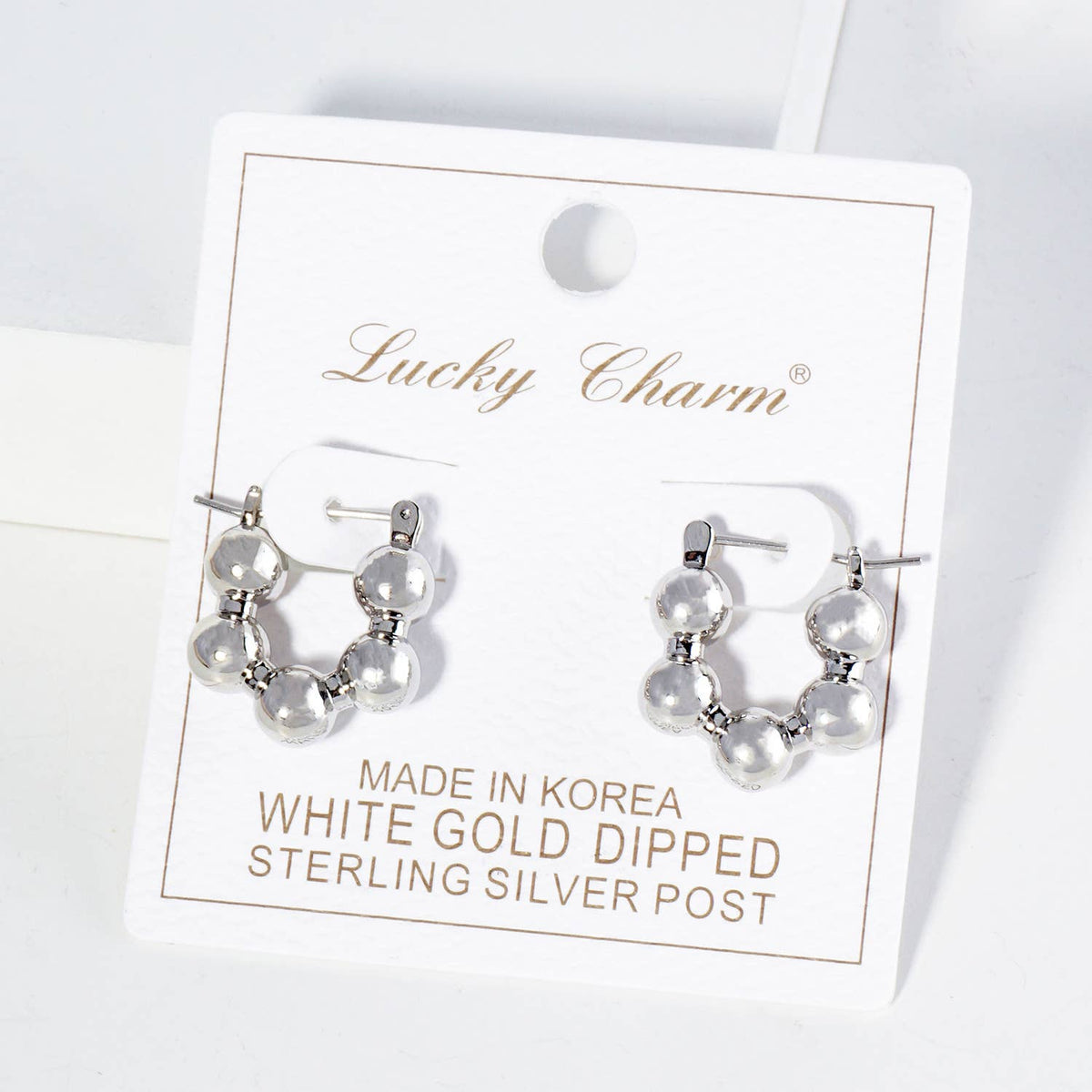 18K Gold Dipped 18mm Brass Ball Hoop Earrings