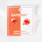18K Gold Dipped Enamel Football Helmet Game Day Stud Earring