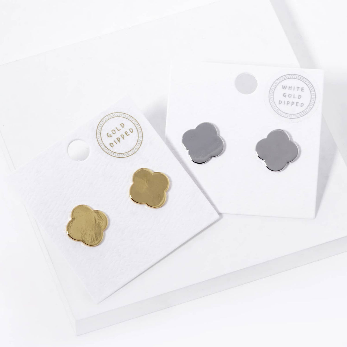 Minimalist Clover Stud Earrings