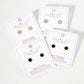 Pave CZ Frame with Mother-of-Pearl Stud Earrings