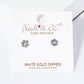 18K Gold Dipped CZ Stone Flower Post Stud Earrings