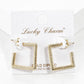 Textured Square Hoop Earrings
