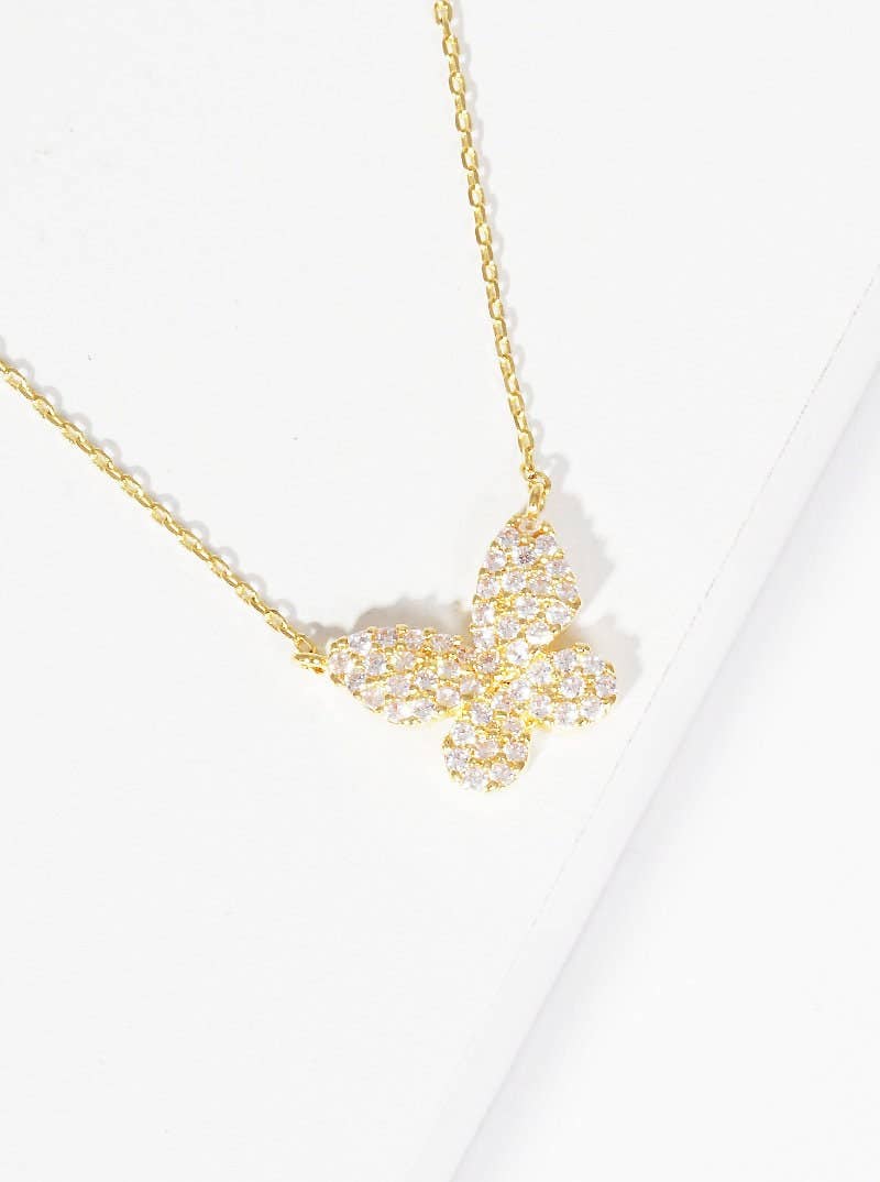 Gold Princess Butterfly Necklace
