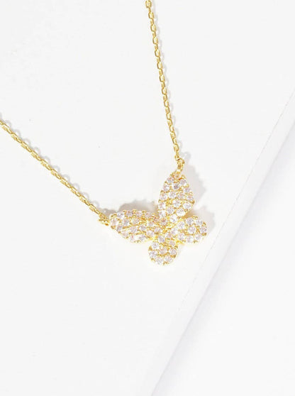 Gold Princess Butterfly Necklace