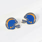 18K Gold Dipped Enamel Football Helmet Game Day Stud Earring