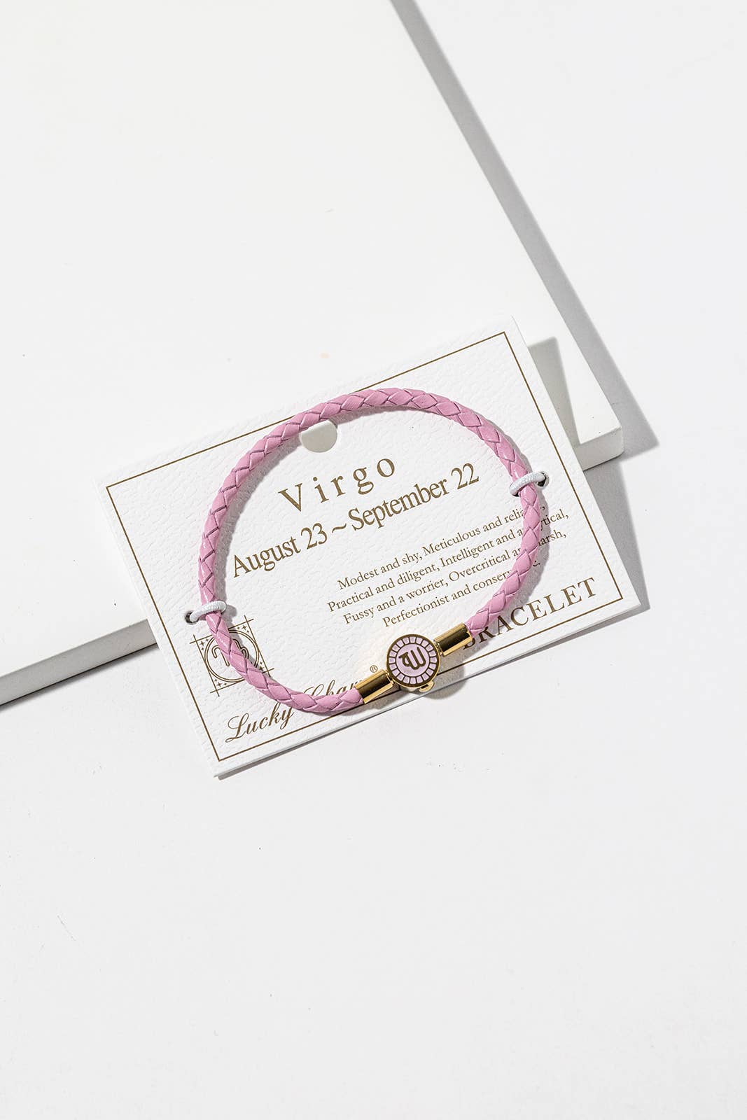 Zodiac Code Collection Braided Leather Charm Bracelet
