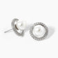 Freshwater Pearl Ring Stud Earrings