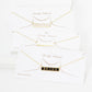 Gold Plated Mini Bar BRIDE Necklace