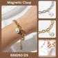 Magnetic Clasp Chunky Link Bracelet with Pearl Charm