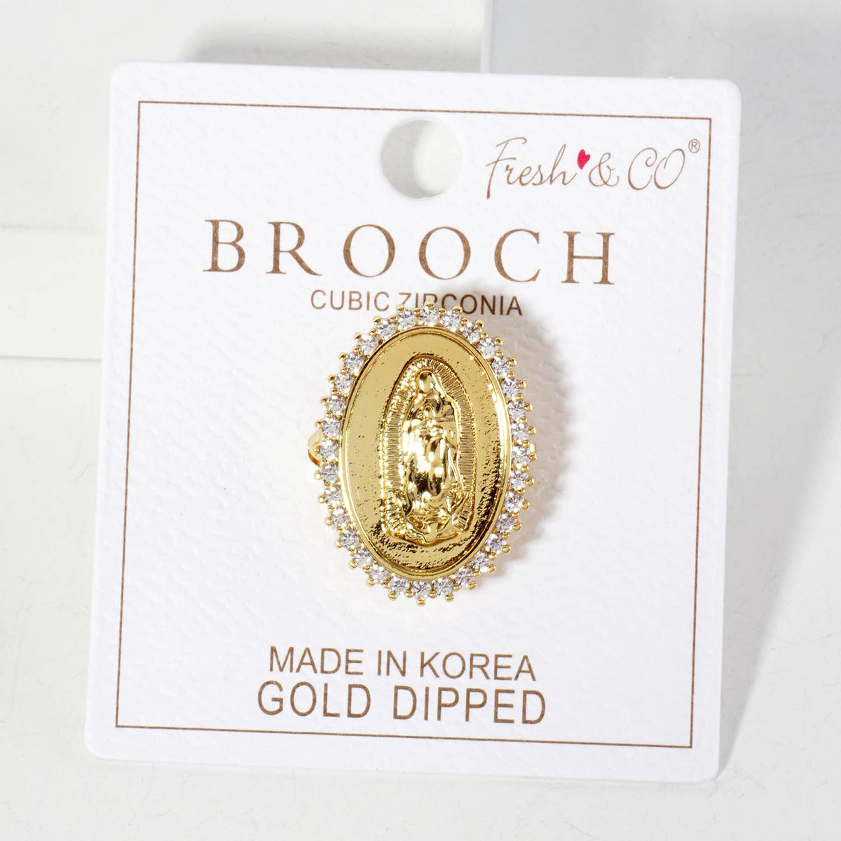 Pave-Detailing-on-the-Edges Virgin-Mary Brooch