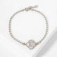 Dainty Gold Dipped Initial Clover Bracelet